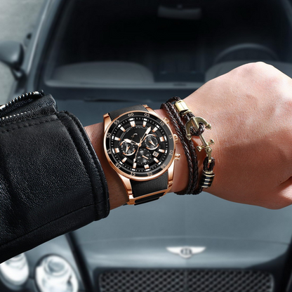 Relógio de quartzo multifuncional resistente à água para homem®