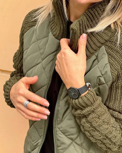 Casaco casual de manga comprida com fecho de correr para mulher®