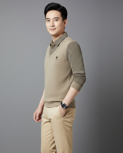 Camisola térmica multifuncional em caxemira premium para homem®