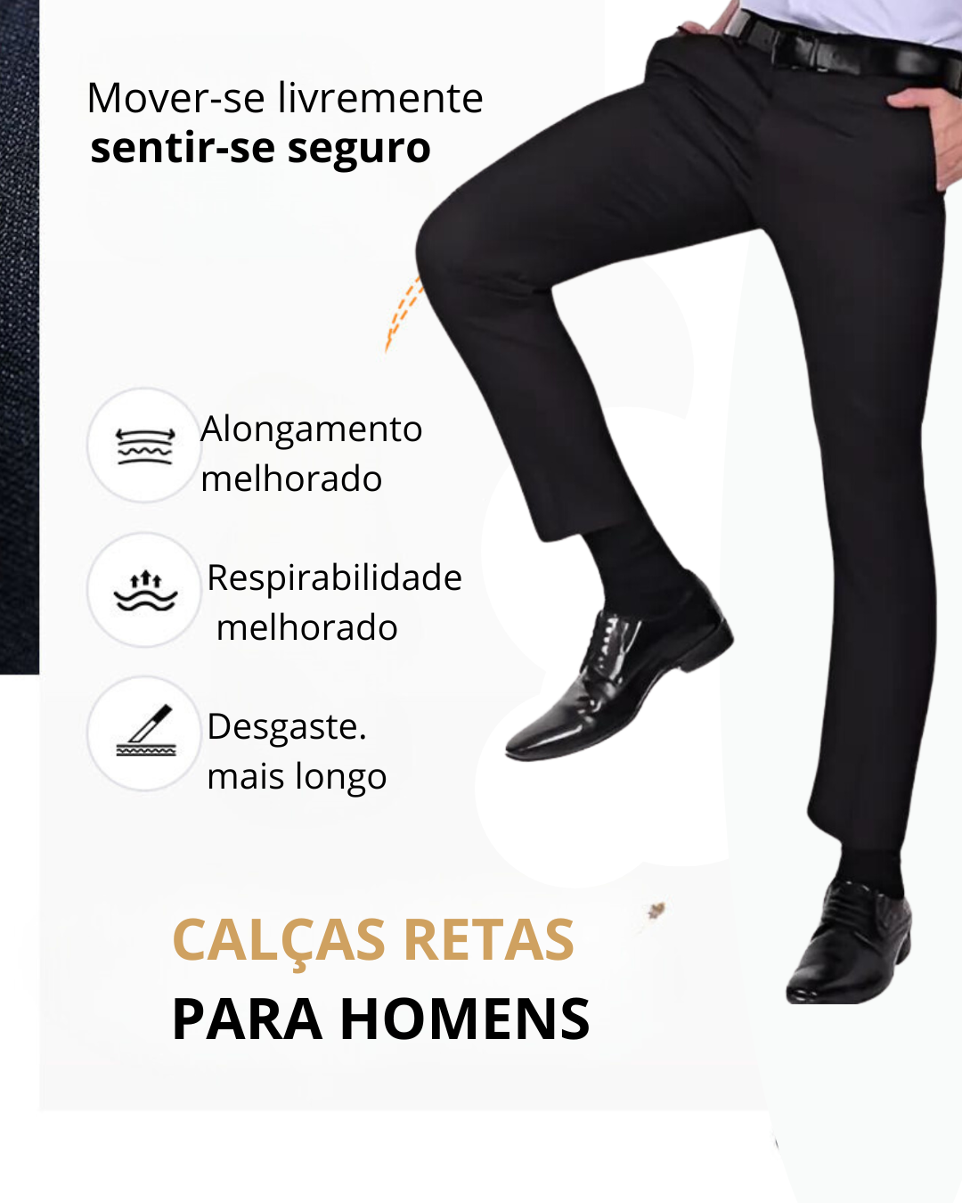 Calças Clássicas de Homem de Elevada Elasticidade®
