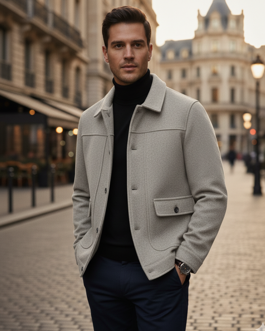 Casaco de Estilo Urbano Clássico