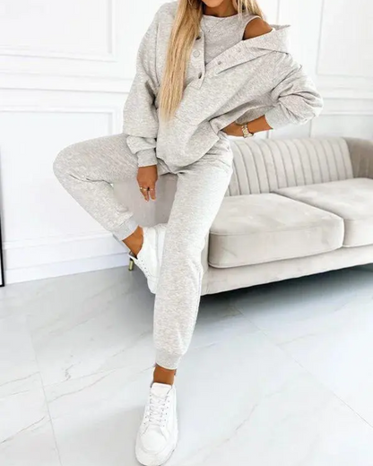 Conjunto esportivo casual para mulher