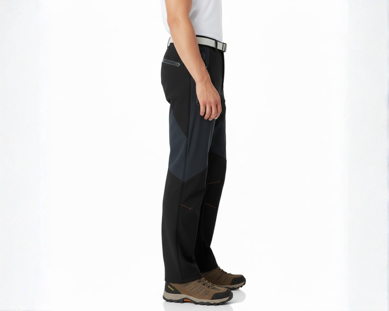 Calças pretas sofisticadas com caimento impecável