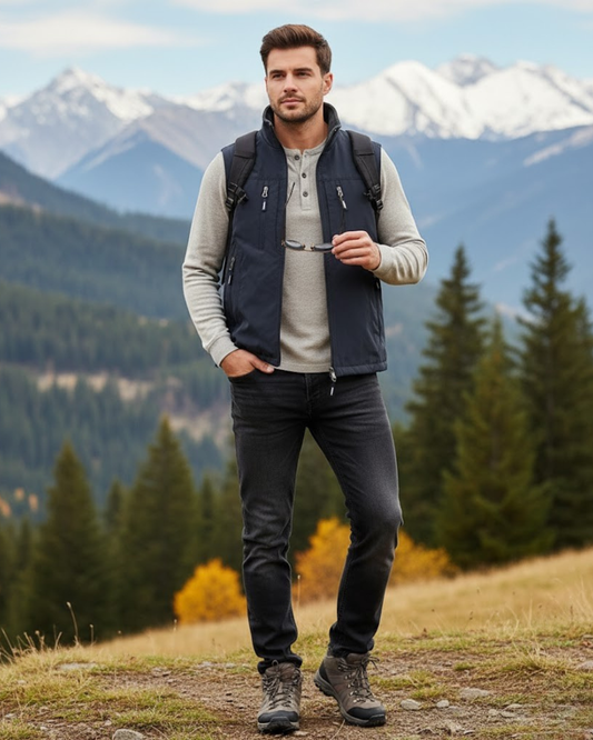 Colete acolchoado sem mangas com corte oversize