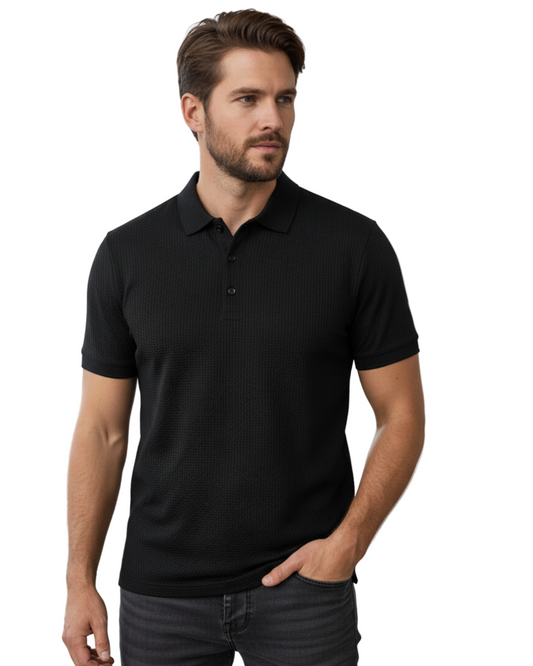Polo Texturizado de Nível Superior para Homem