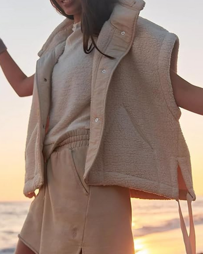 Colete de lã oversize sem mangas®