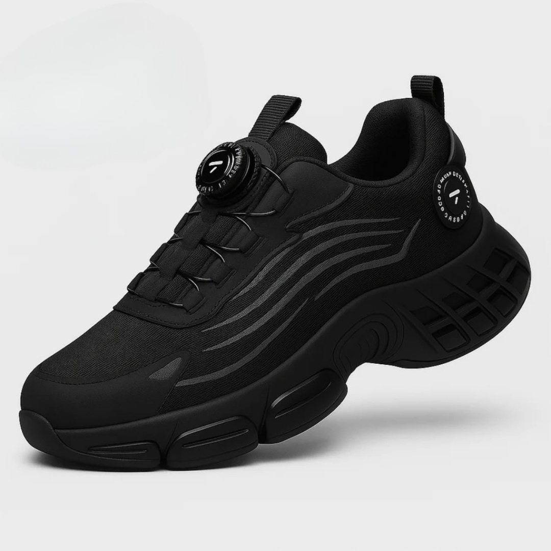 Sapatos confortáveis com biqueira de aço e ajuste seguro para homem