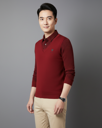 Camisola térmica multifuncional em caxemira premium para homem®