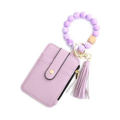 Pequeno porta-cartões e porta-chaves para mulher