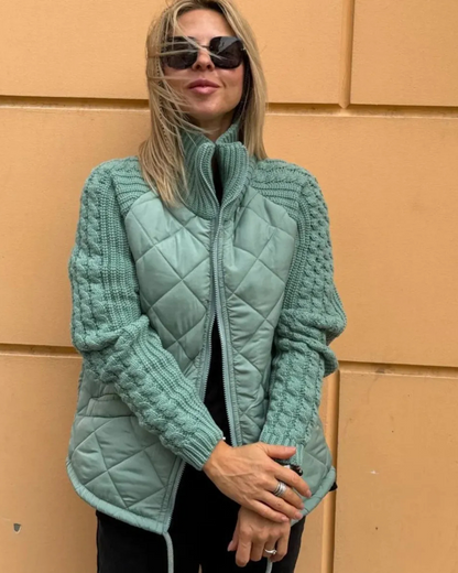 Casaco casual de manga comprida com fecho de correr para mulher®