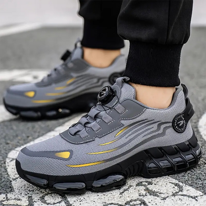 Sapatos confortáveis com biqueira de aço e ajuste seguro para homem