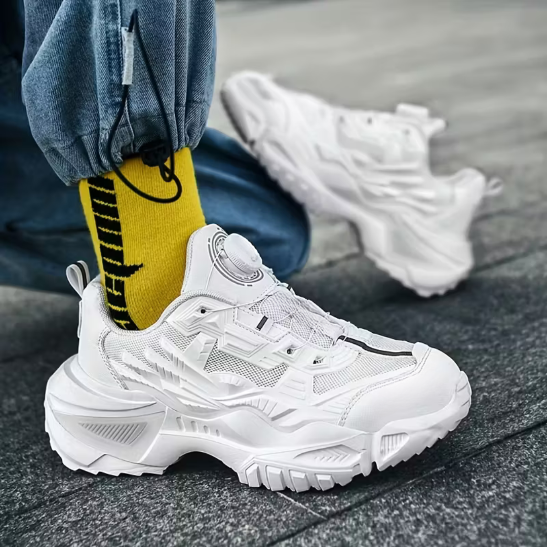 Sapatos desportivos para homem com fivela giratória