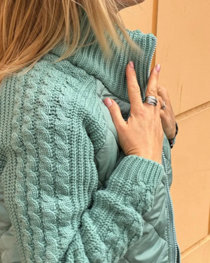 Casaco casual de manga comprida com fecho de correr para mulher®