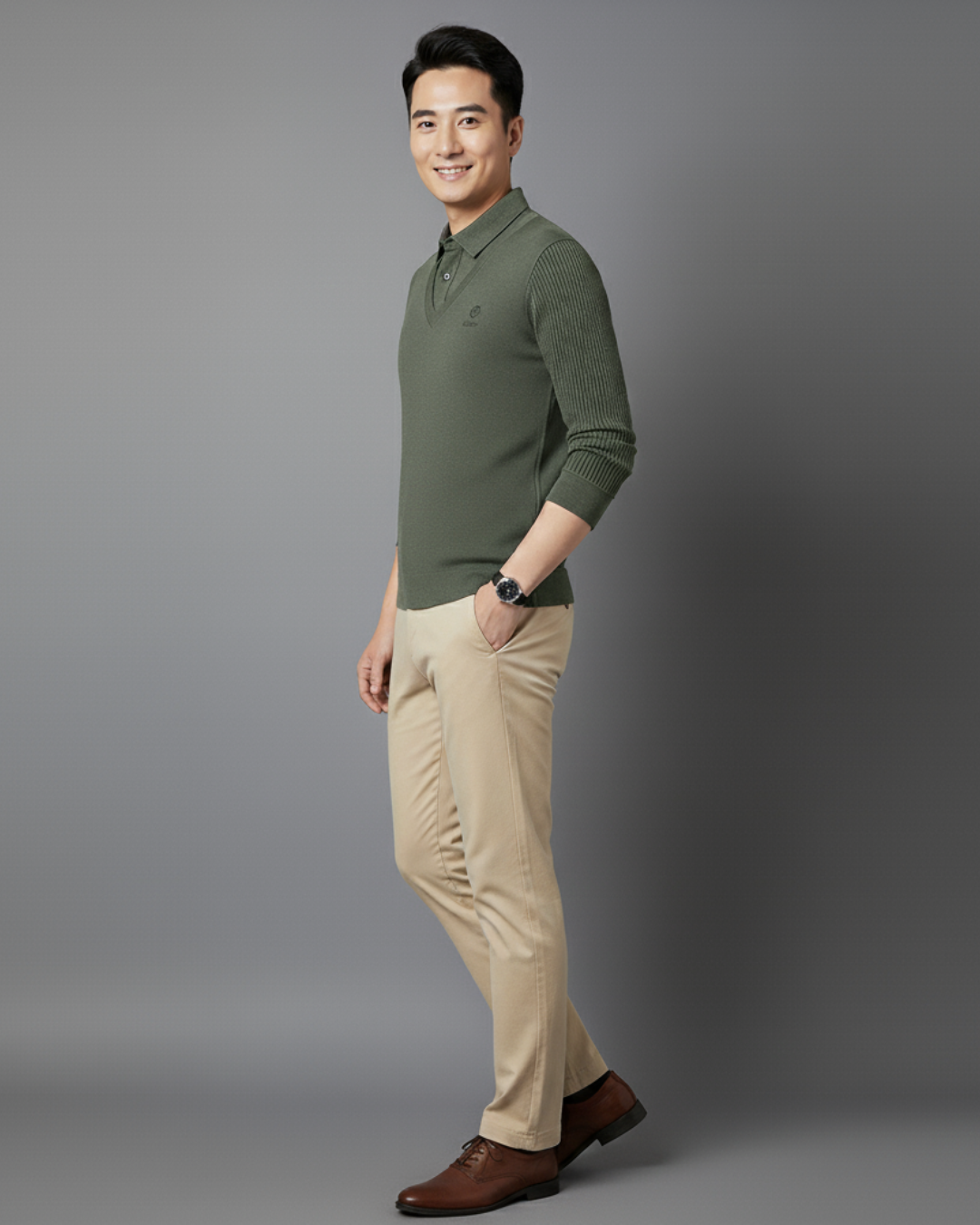 Camisola térmica multifuncional em caxemira premium para homem®