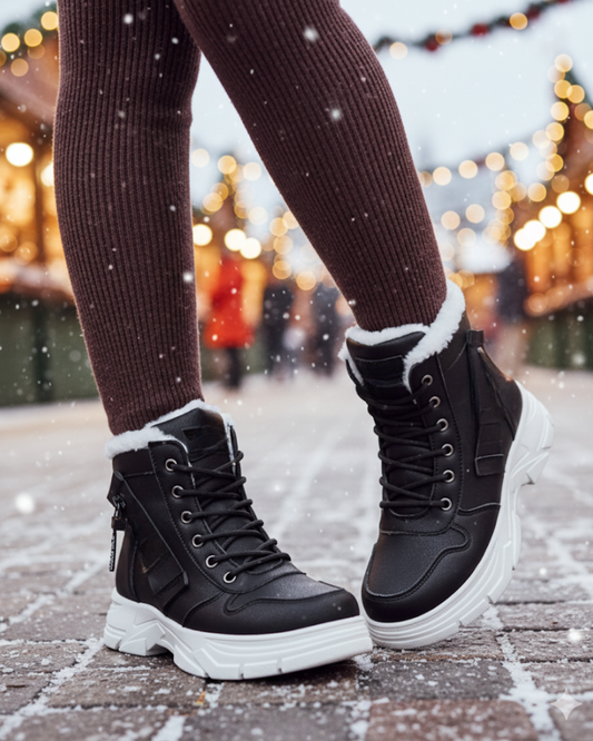 Botas de inverno para mulher com sola grossa acolchoada®