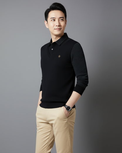 Camisola térmica multifuncional em caxemira premium para homem®