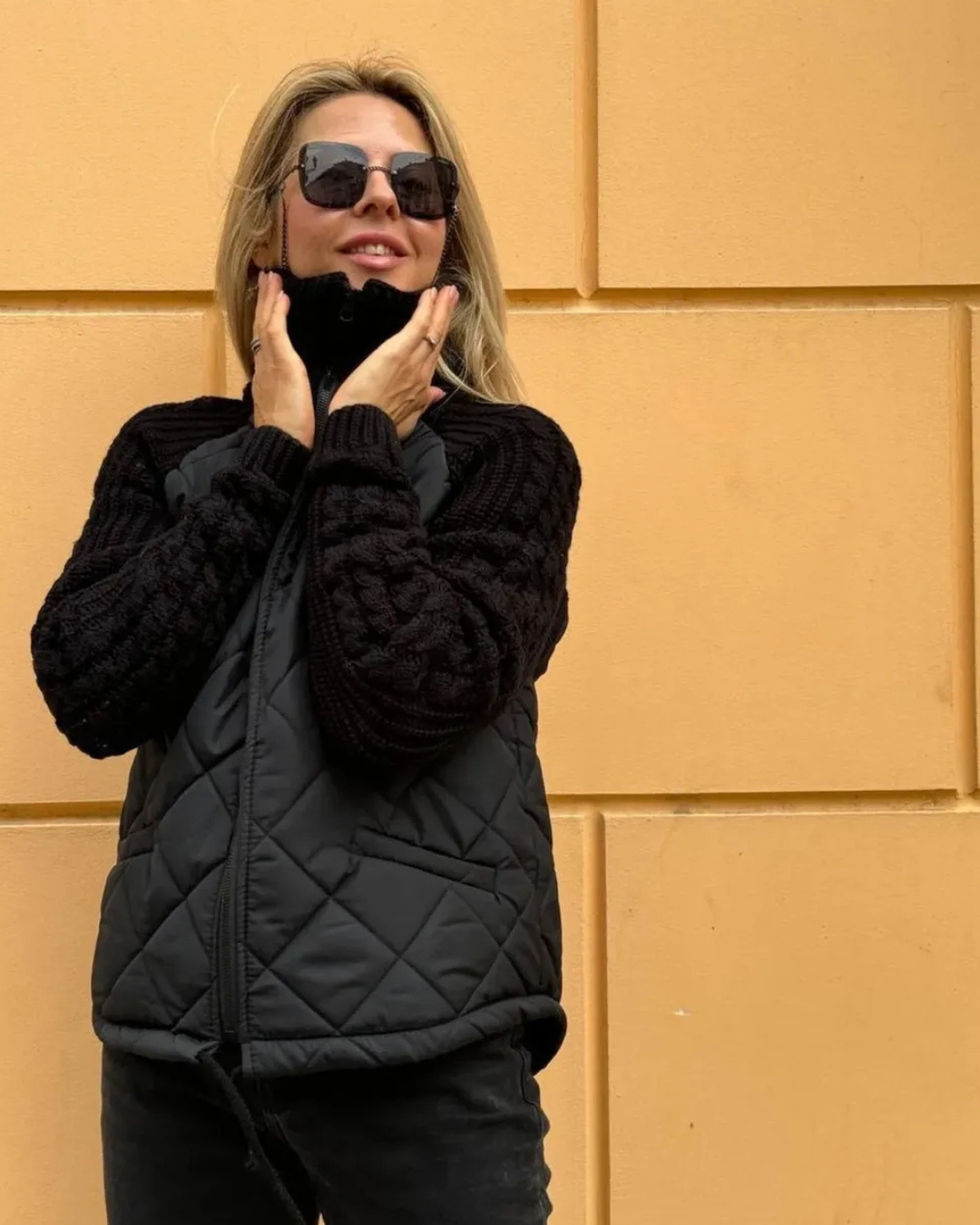 Casaco casual de manga comprida com fecho de correr para mulher®