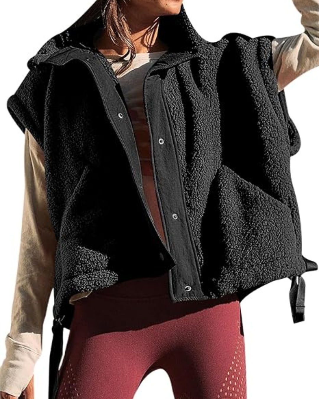 Colete de lã oversize sem mangas®