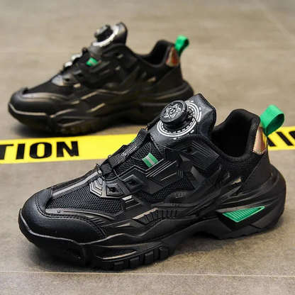 Sapatos desportivos para homem com fivela giratória